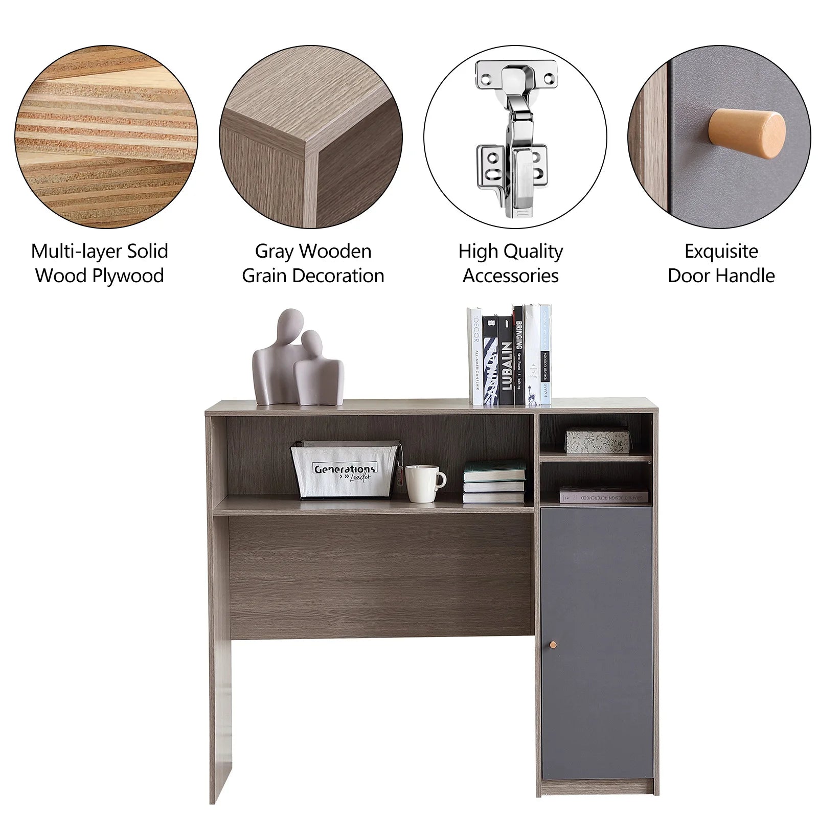 Sideboard Kitchen Buffet Cabinet with Storage, Modern Kitchen Pantry Storage Cabinet with Shelve, Folding Table Storage Cabinet