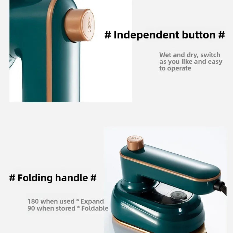 Small Steam Iron Portable Ironing Machine Travel Size Clothes Steam Iron Household Steaming Tool For Quilting Dorm Sewing