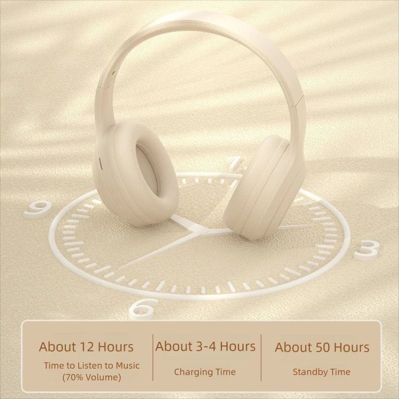 Wireless Headset Bluetooth5.3 HiFi Stereo Earphones Noise Cancelling Gaming Headband Foldable with  Earbuds TF/AUX Music Player