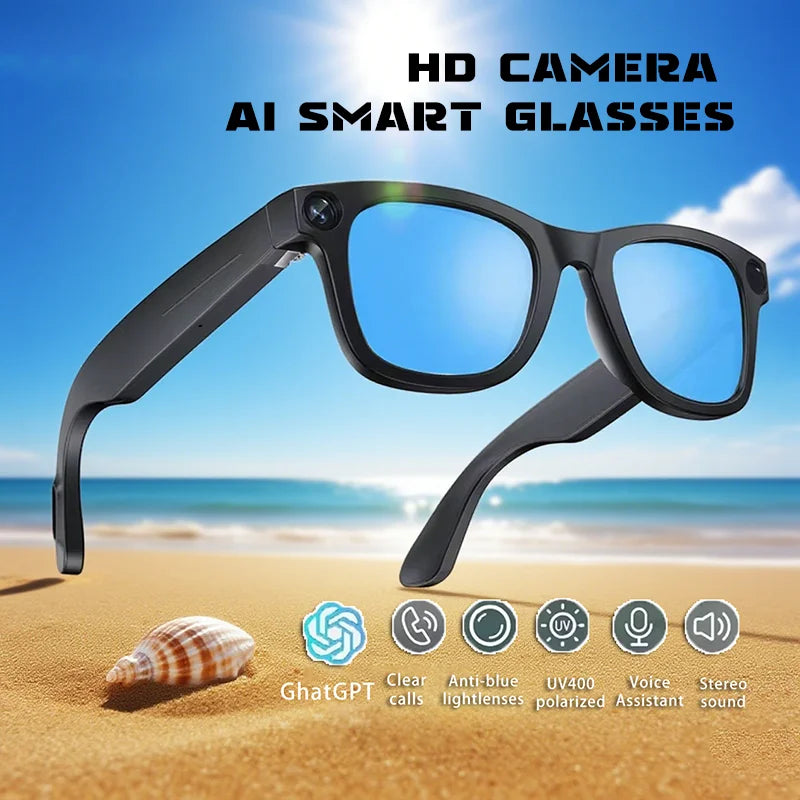 Smart AI Glasses G300 800W pixel AI Shooting Camera HD Photo Video Voice Call Translation Waterproof Bluetooth Glasses