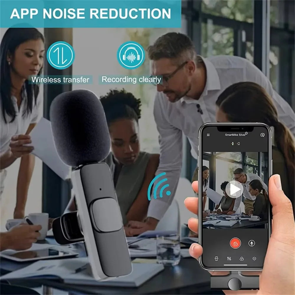 Xiaomi Wireless Lavalier Microphone Audio Video Recording Mini Microphone for iPhone Android Phone Live Broadcast Gaming