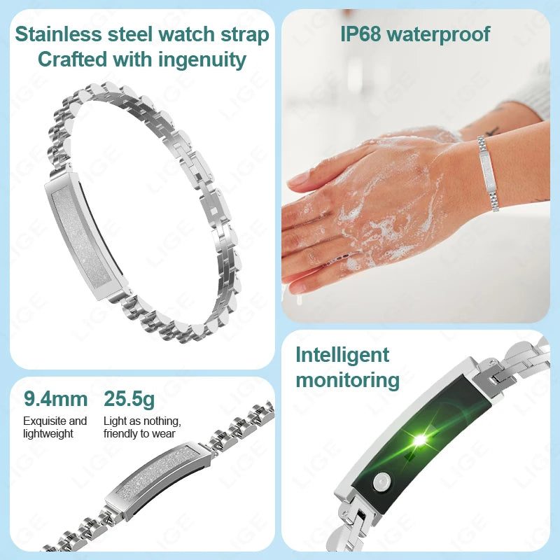 Women Smart Bracelet 2026 New Sports Fitness Wristbands Health Pedometer Waterproof Heart Rate Sleep Monitor Smart Watch ladies