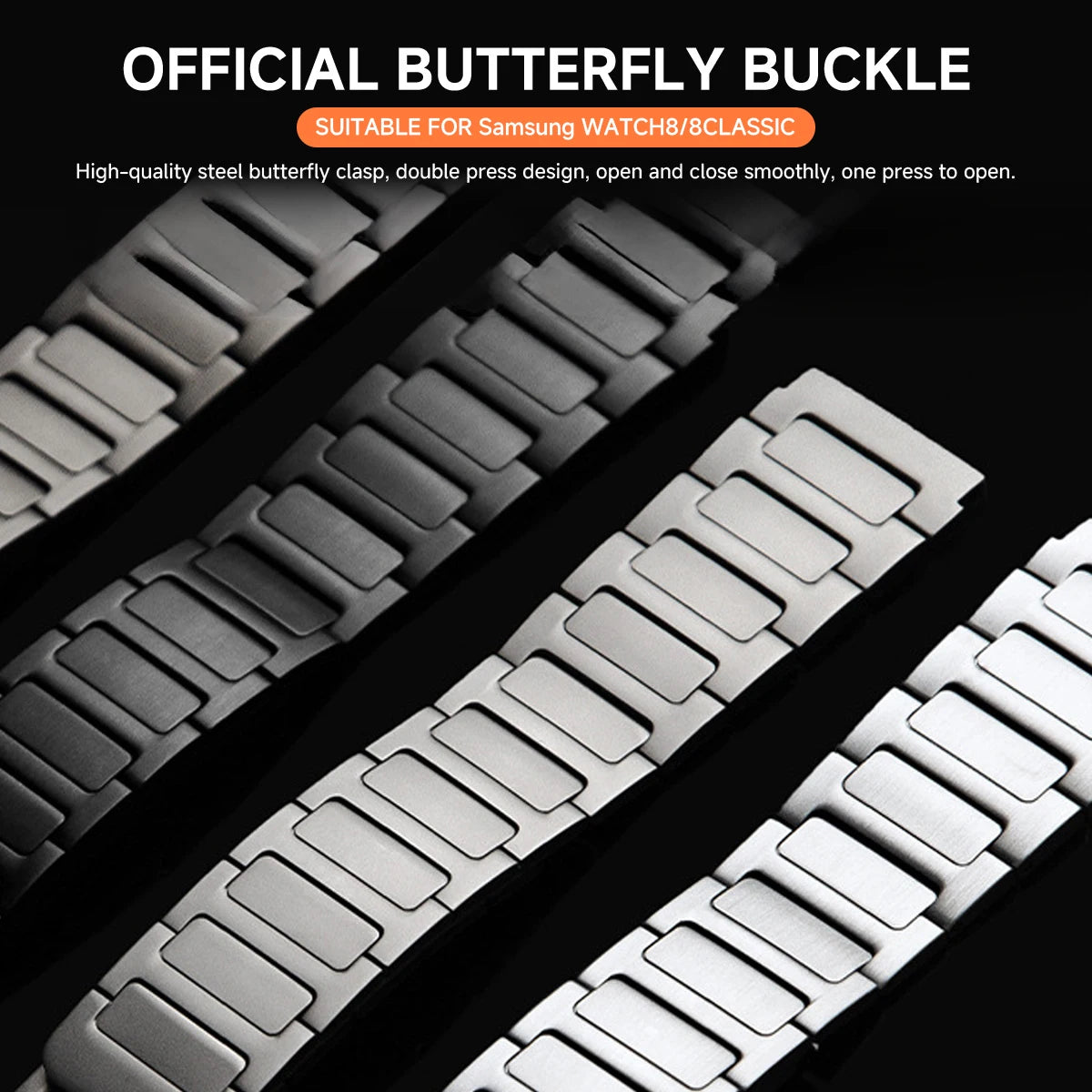 Stainless Steel Strap for Samsung Galaxy Watch8Classic 46mm Ultra 2025 47mm Bracelet Correa for Galaxy Watch8 40/44mm Metal Band