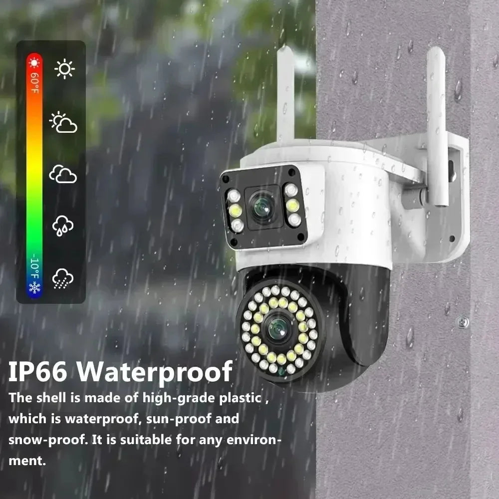 4K 8MP WiFi Surveillance Camera 10X Digital Zoom PTZ IP Camera ONVIF Dual Lens Human Detect Night vision Outdoor Security Yoosee