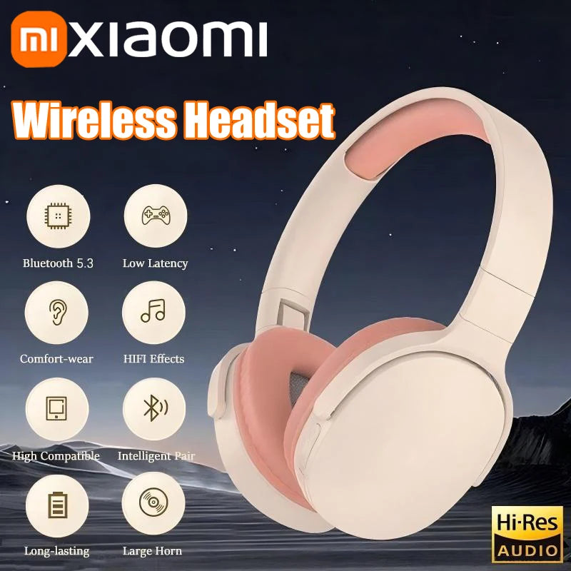 Xiaomi Fashion Wireless Bluetooth Headphones Ear HIFI Stereo Headsets True Sports With Earphones TF/AUX Music Player with Mic