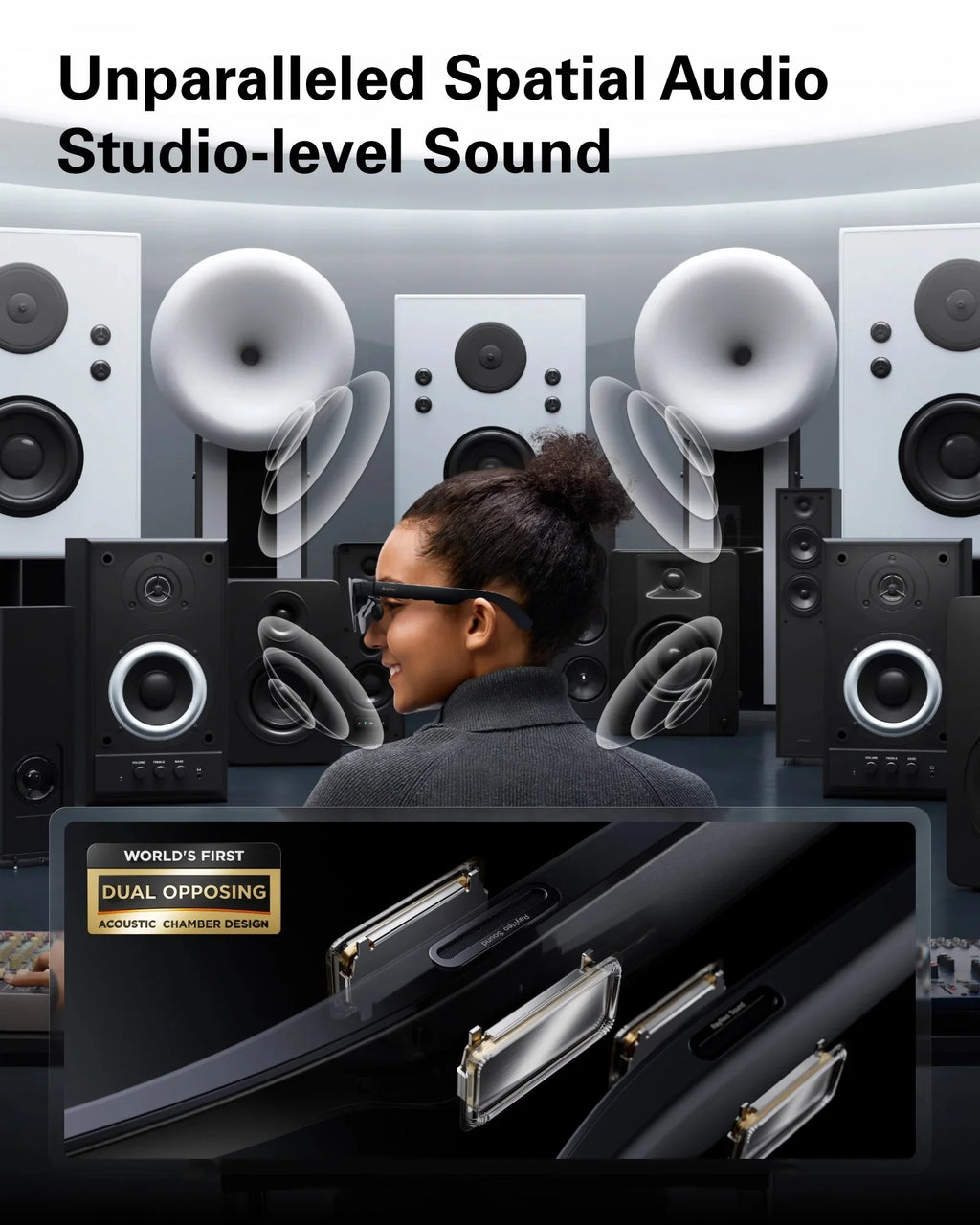 RayNeo Air 3S Pro smart AR glasses, equivalent to 4 meters 135 inches, 3D surround sound, 120Hz