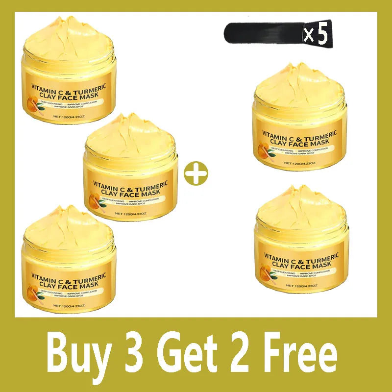 Vitamin C Exfoliating facial mask Turmeric Exfoliating mask Improve Pore Deep Cleaning facial  Apply facial mask