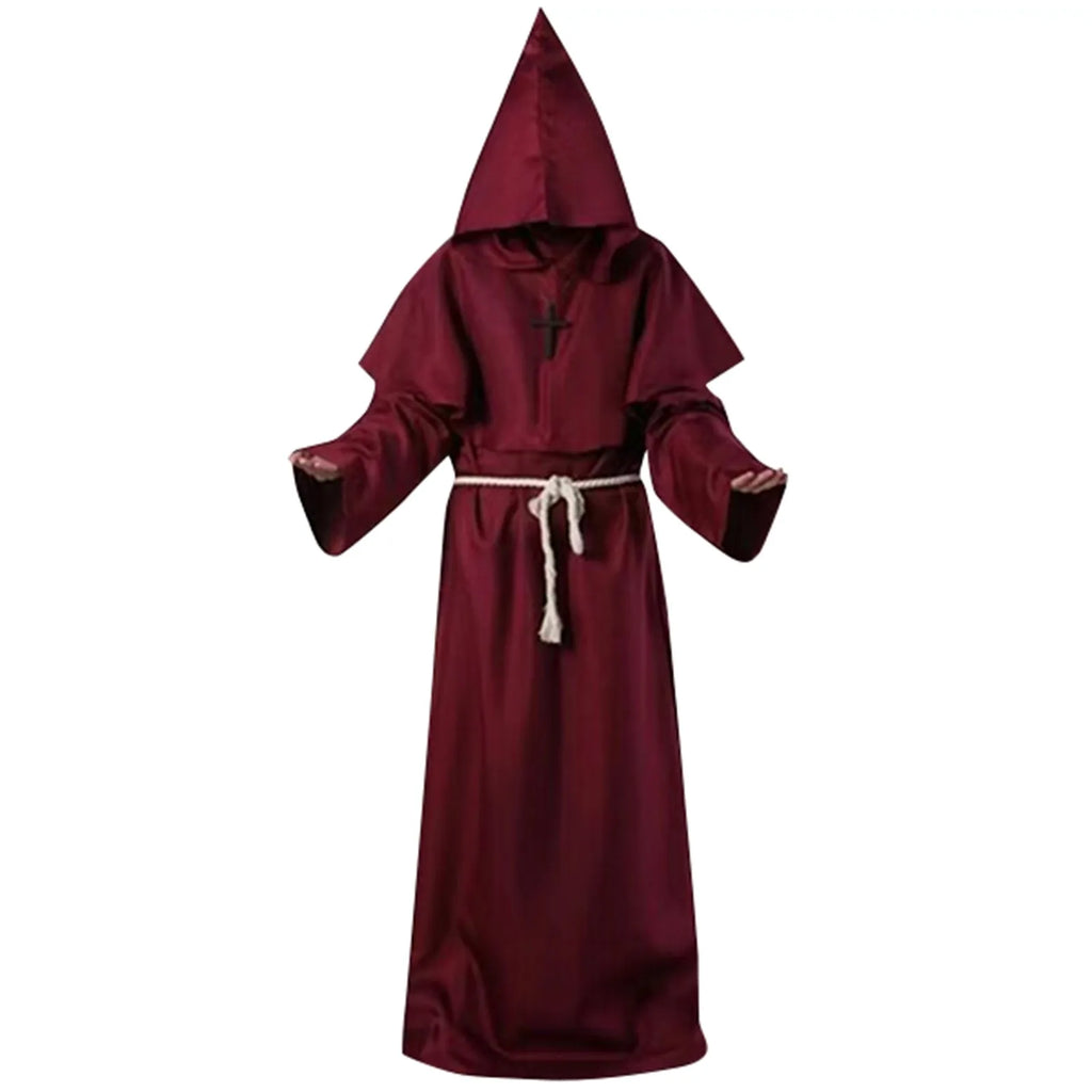 Halloween Costume Halloween Cosplay Costume Medieval Monk Suit Monk Robe Wizard Suit Priest Suit Costume Stage Suit 코스프레 의상