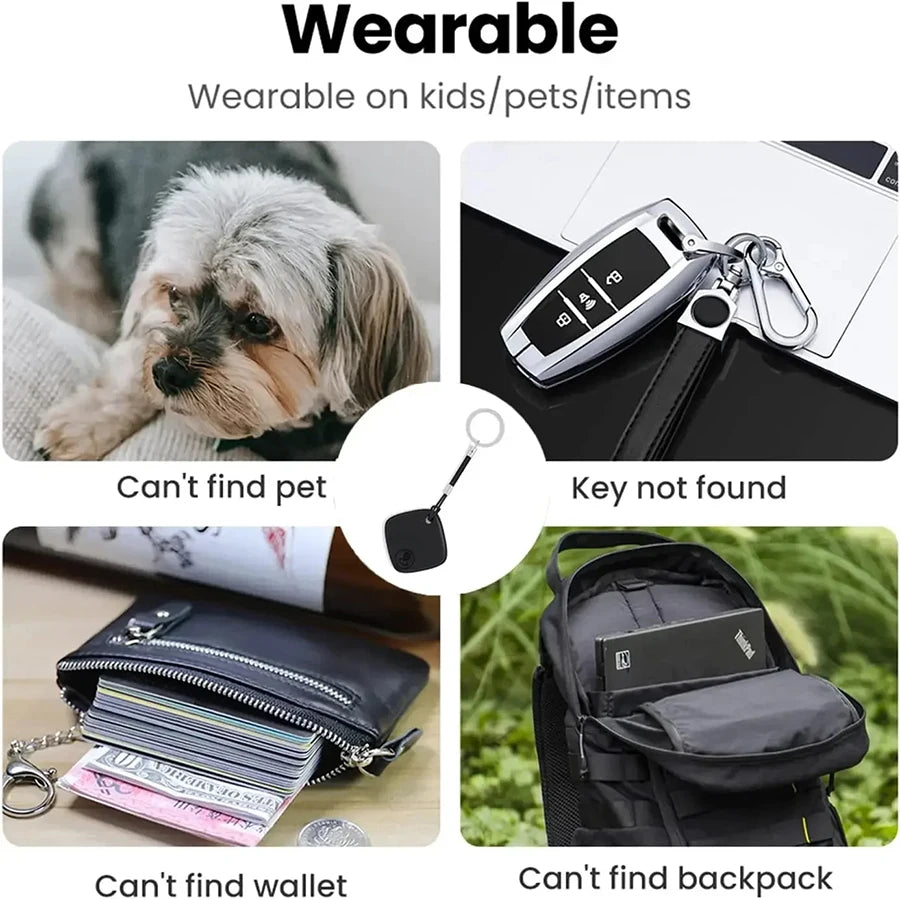 IOS Android Smart Tag GPS Tracker Global Locator Bluetooth Anti-Lost Device for iPhone Find My Google Luggage Pet Car Key Finder