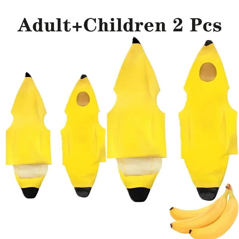 Halloween Costumes Children's Performance Costume Fruit Banana Costume Kindergarten Stage Performance Parent-Child Costume