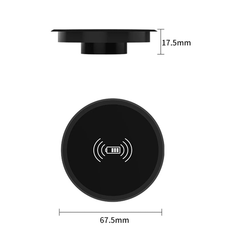 Desk Embedded Wireless Charger for 13 12 for Galaxy Counter Desktop Bedside Table Furniture Office Smartphone Charger