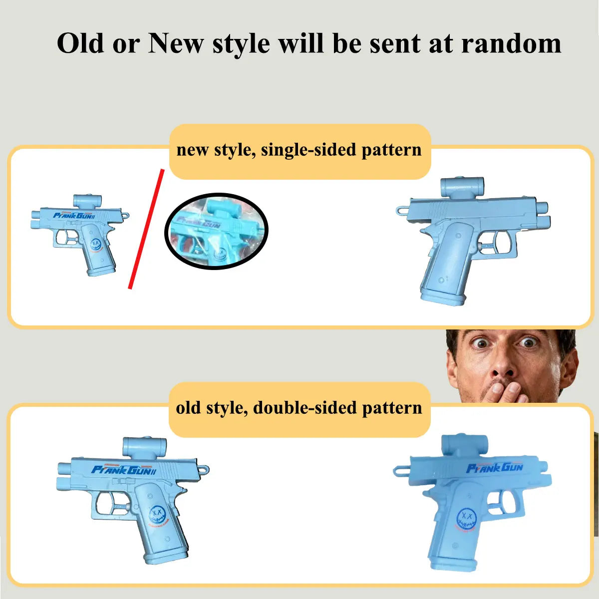 Two-Way Water Gun Prank Water Gun Toy Stress Relief Small Pistol Game Outdoor Indoor Adult Child Interaction Shoot Gift 2 style
