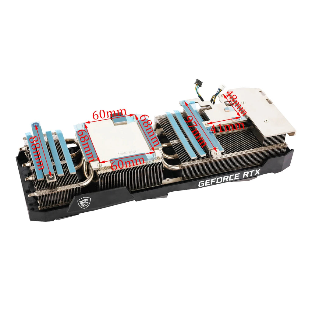 Cooler Fan Heatsink  For MSI RTX 3080 3080TI 3090 Ventus 3X Graphics Video Card Cooling Fan HeatSink Radiator with backplate