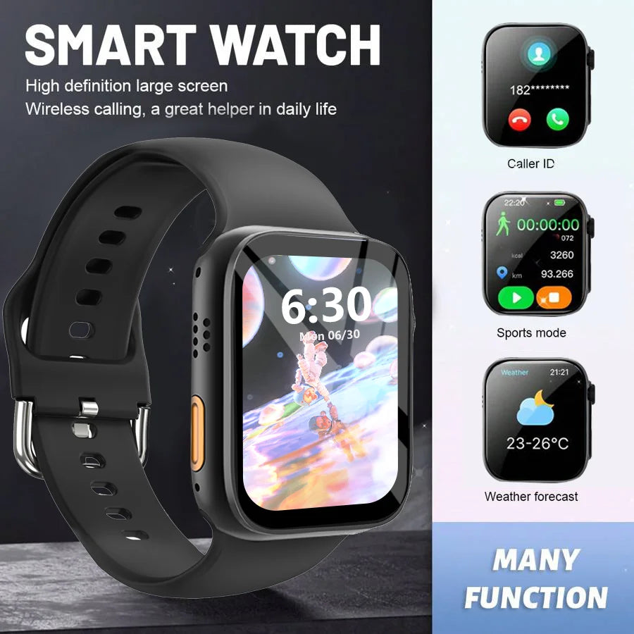 Smart Watch with1.68-Inch HD Display – Wireless Calling/Dialing, Alarm/Message Notifications, Fitness Tracking, Music Control.