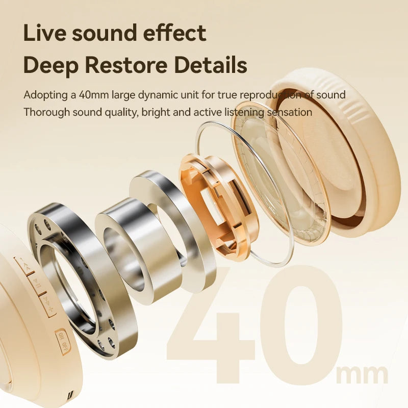 Stereo Surround Sound Headsets Wireless Bluetooth Headphones Over Ear Noise Reduction Sports Gamer Earphone with HD Mic handfree