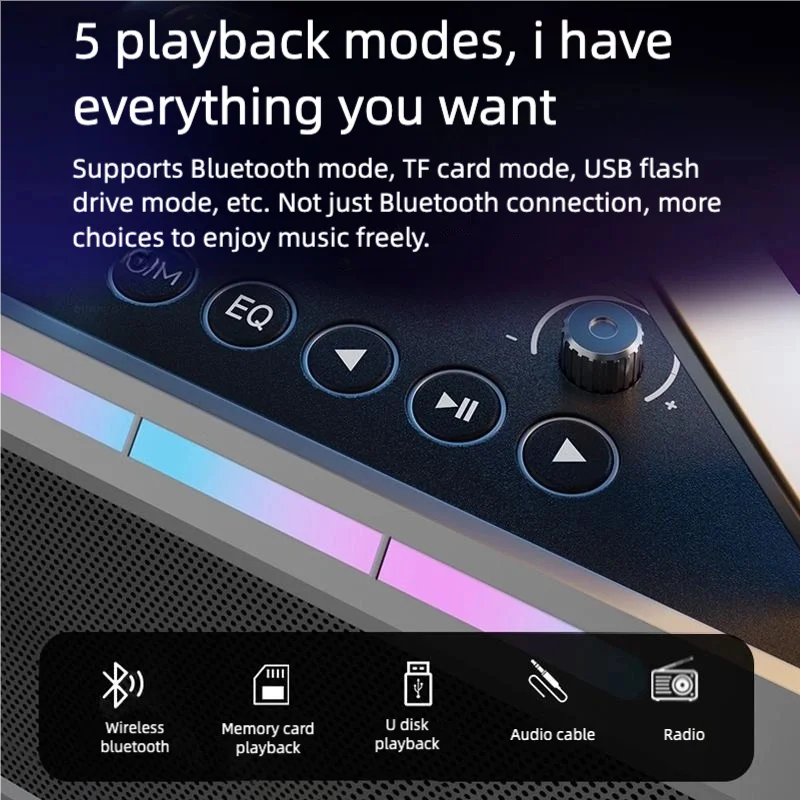 200W Powerful Voice Amplifier with 2 Wireless Microphones, Big Pro Sound Speaker,  Karaoke Machine Support BT/USB/TF Card/Aux