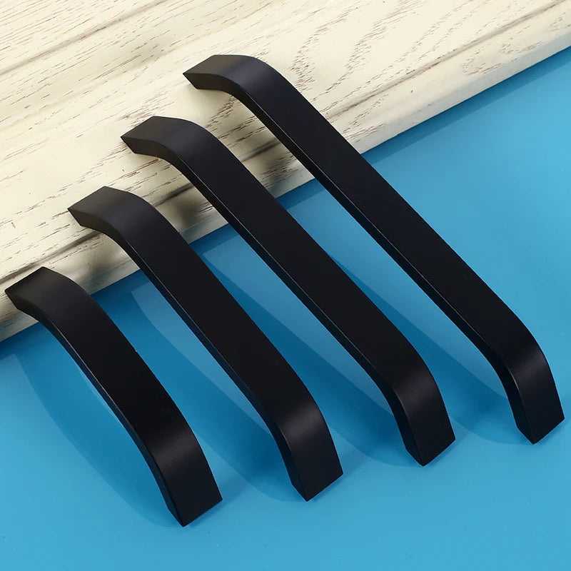 Kitchen Cabinet Knobs and Handles Black Furniture Handle for Cabinet Drawer Pulls Hardware 96mm/128mm/160mm/192mm