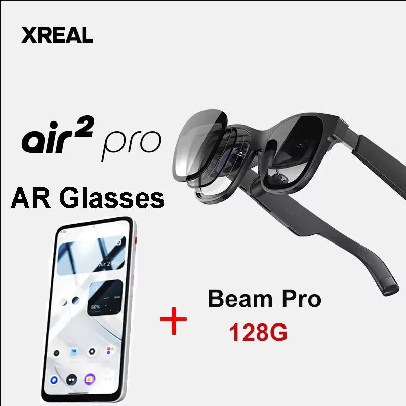 XREAL Nreal Air 2 Pro AR Glasses HD 130 Inch Large Screen 1080p View Portable Private Cinema Smart Glasses NOT VR