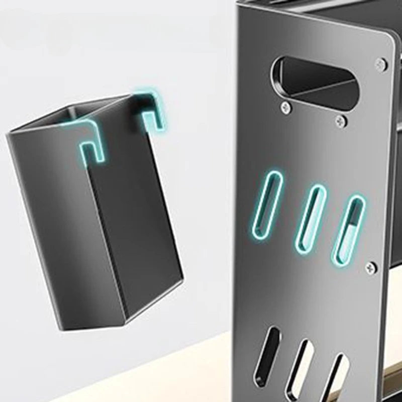 Kitchen Spice Racks Home Kitchen  Cabinet Seasoning Holder Cutlery Holder Modern Multifunction Organizers Shelves Removable