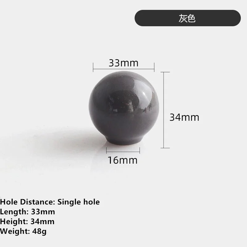 Handles Drawer Cabinet Furniture Kitchen Handles for Cabinet Knob Door Drawer Knob Colour Ceramics Rotundity Single Hole