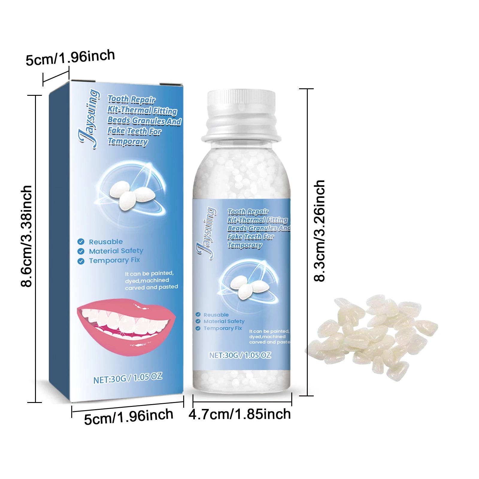 30g Temporary Tooth Repair Moldable Teeth And Gaps False Tooth Solid Gel Adhesive Fake Teeth Beauty Tool Dental Supplies