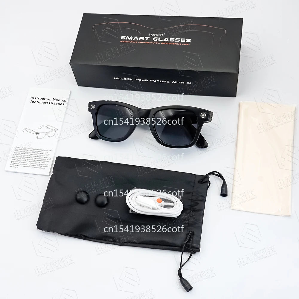 2025 GS4 Max smart glasses with 8MP wireless call wi-fi transmission outdoor sunglasses audio recording