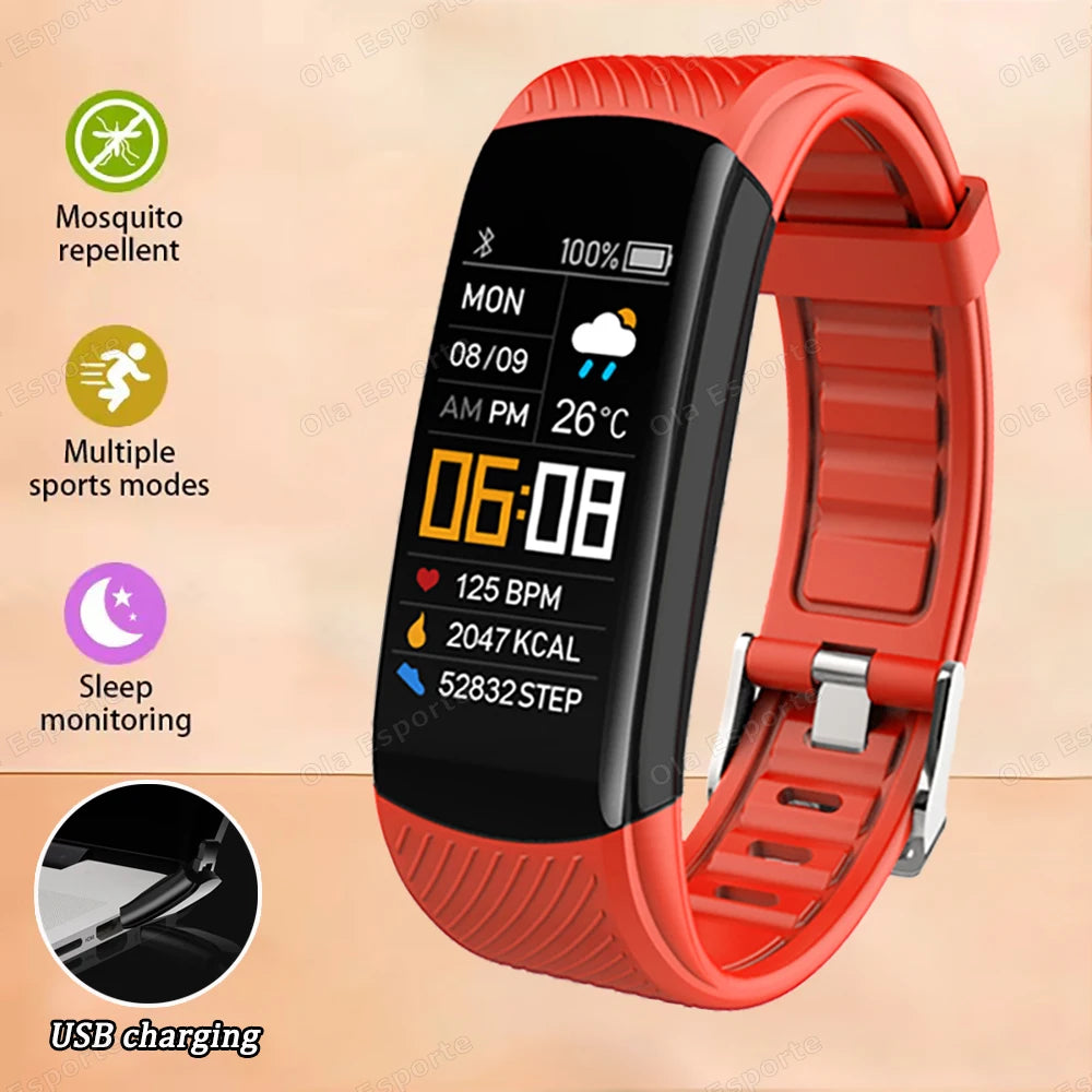 Smart Watch Men Women Bluetooth Step Counting Sports Bracelet Fitness Tracker Heart Rate Blood Pressure Sleep Smart Bracelet New