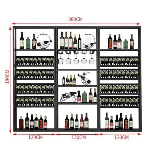 Kitchen Industrial Bar Cabinet Houses Wedding Iron Stackable Handmade Design Display Wine Rack Column Armadietto Cube Furniture