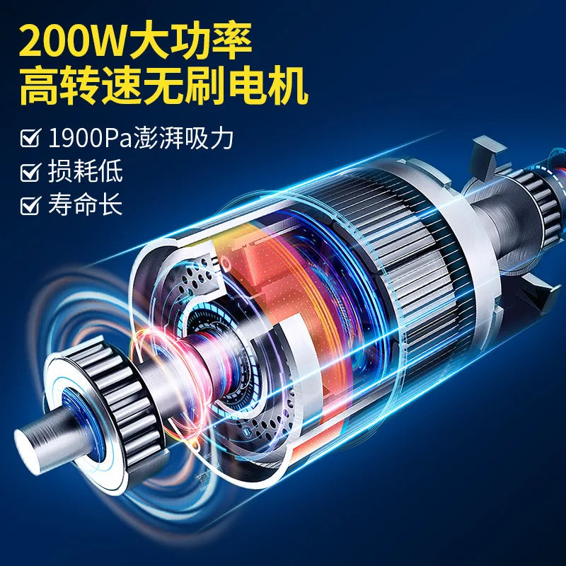 Portable Cordless Handheld Vacuum Cleaner Powerful Suction Car Dust Buster for Quick Cleaning Auto Interior Detailing Tool