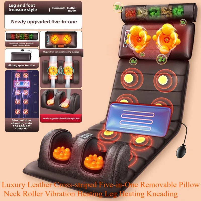 Cross-border multi-functional massage kneading neck massage pad vertebra lumbar back household pillow cushion massage mattress