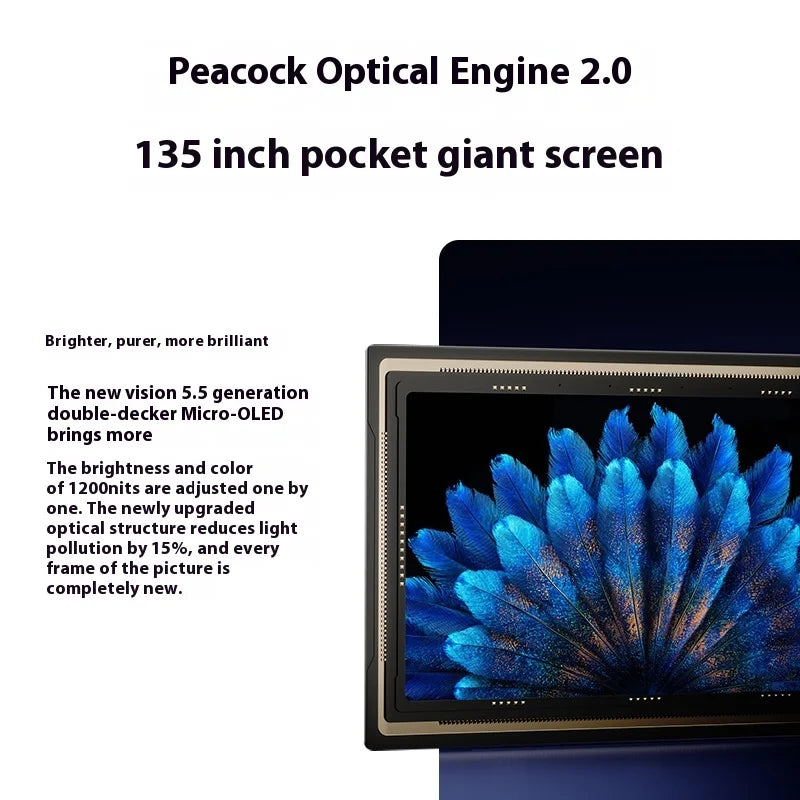 RayNeo Air 3S Pro Smart AR Glasses 135-inch HD Screen Viewing 3840Hz 1200 Nits1200Nits Brightness 3D Surround Sound Loudspeakers