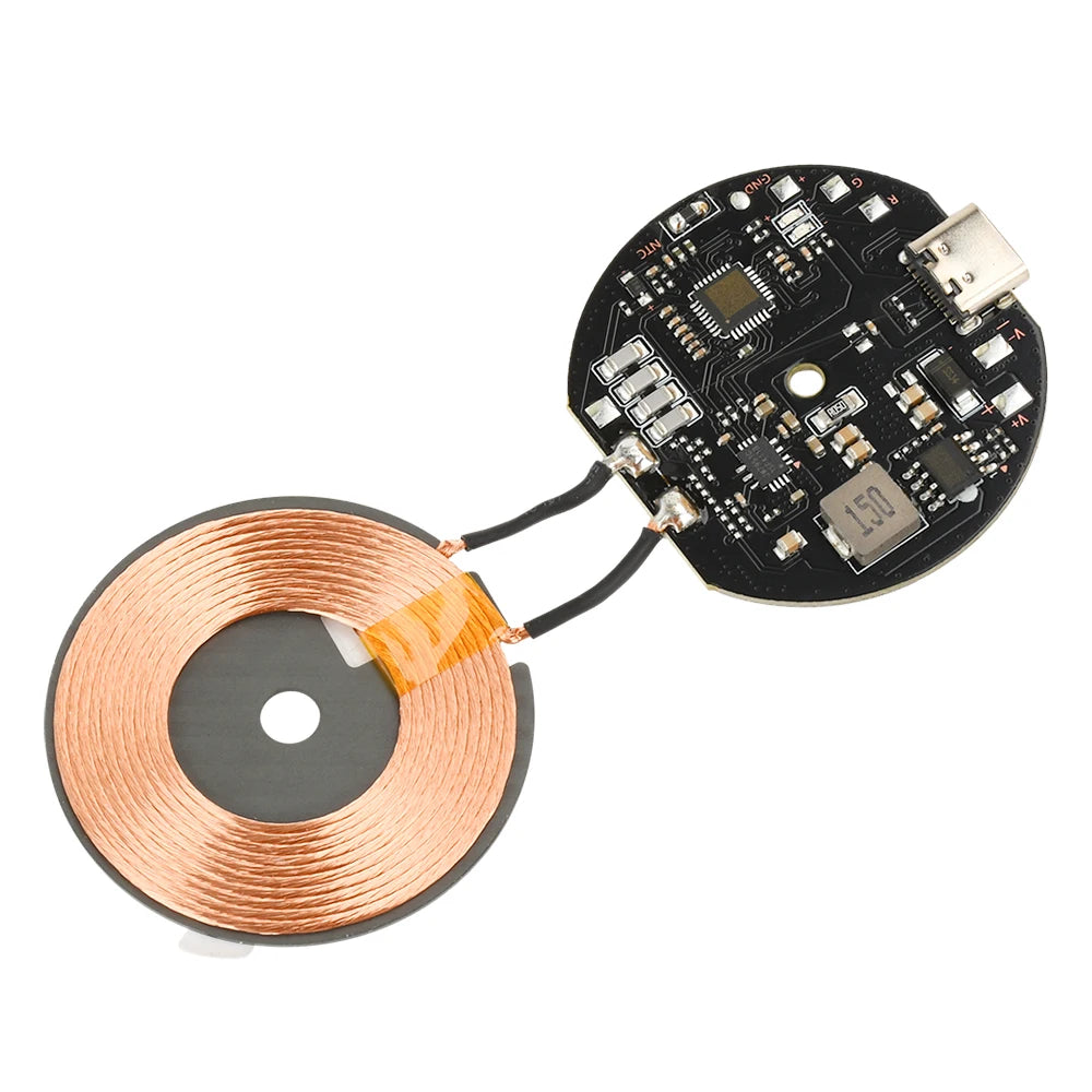 5W/10W/15W/20W Wireless Charger Module Type C 5V/9V/12V/24V/QC/PD Fast Charging Transmitter Module Coil Circuit Board