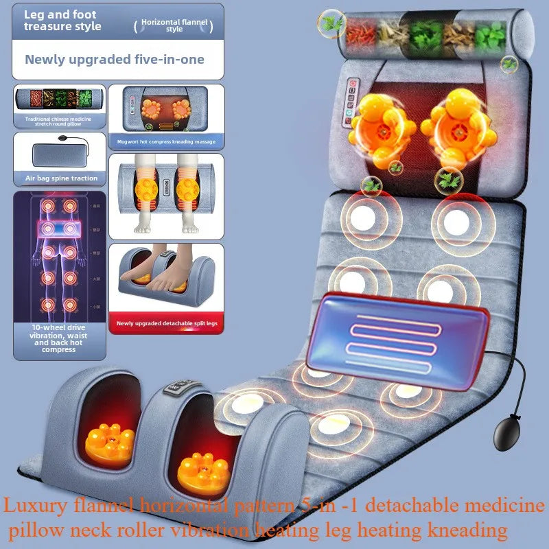 Cross-border multi-functional massage kneading neck massage pad vertebra lumbar back household pillow cushion massage mattress