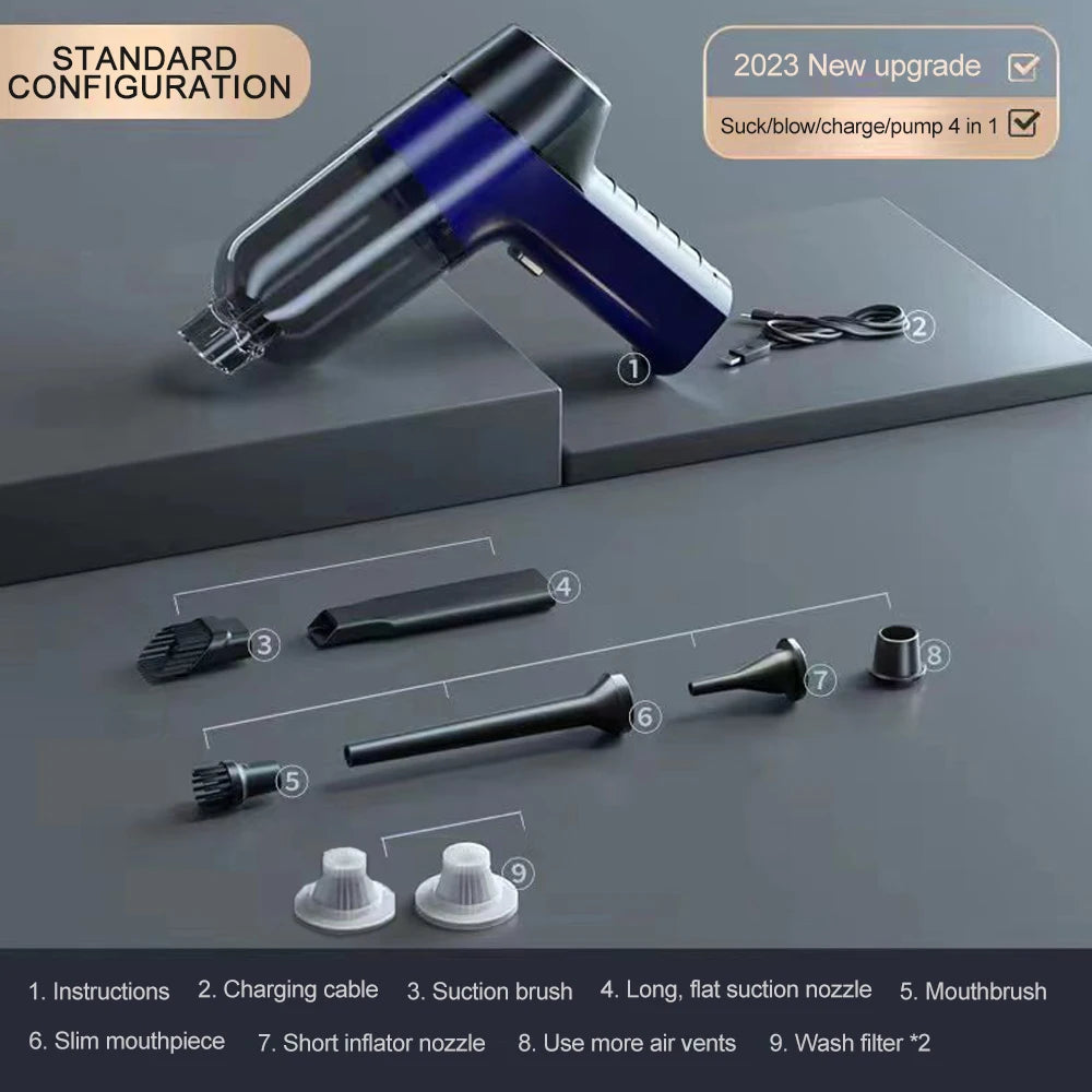 29000PA Vacuum Cleaner 5 in1 Wireless Automobile Wet Dry Dual-Use Super High Power Handheld Electric Appliance Cleaner