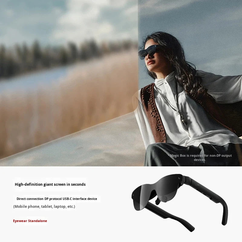 2025 NEW Rayneo Air 4 Pro Smart Glasses 3G Voice Control IPX-5 Waterproof 4K Video Capture Head-Mounted XR