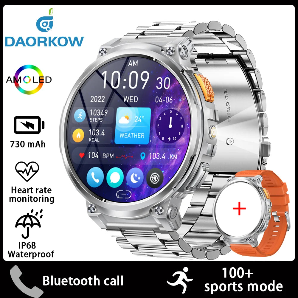 2025 Smart Watch1.85 inches,730mAh large battery,heart rate monitoring,Bluetooth call function,IP68 waterproof,suitable for gift