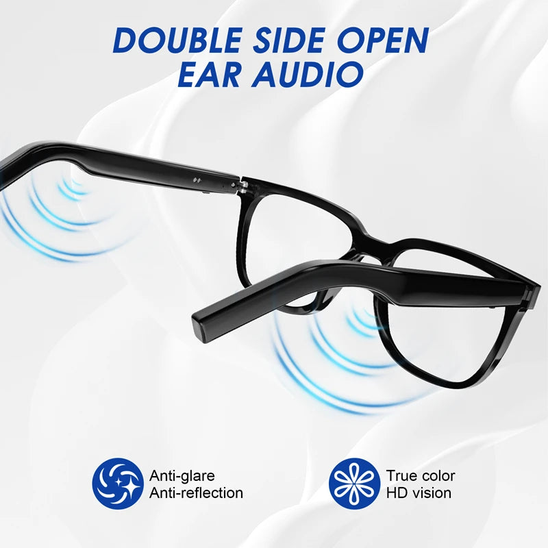 Smart Glasses Bluetooth Anti Blue Photochromic Listen Music Calls Color Changing Lens Versatile Functions Stylish Glasses