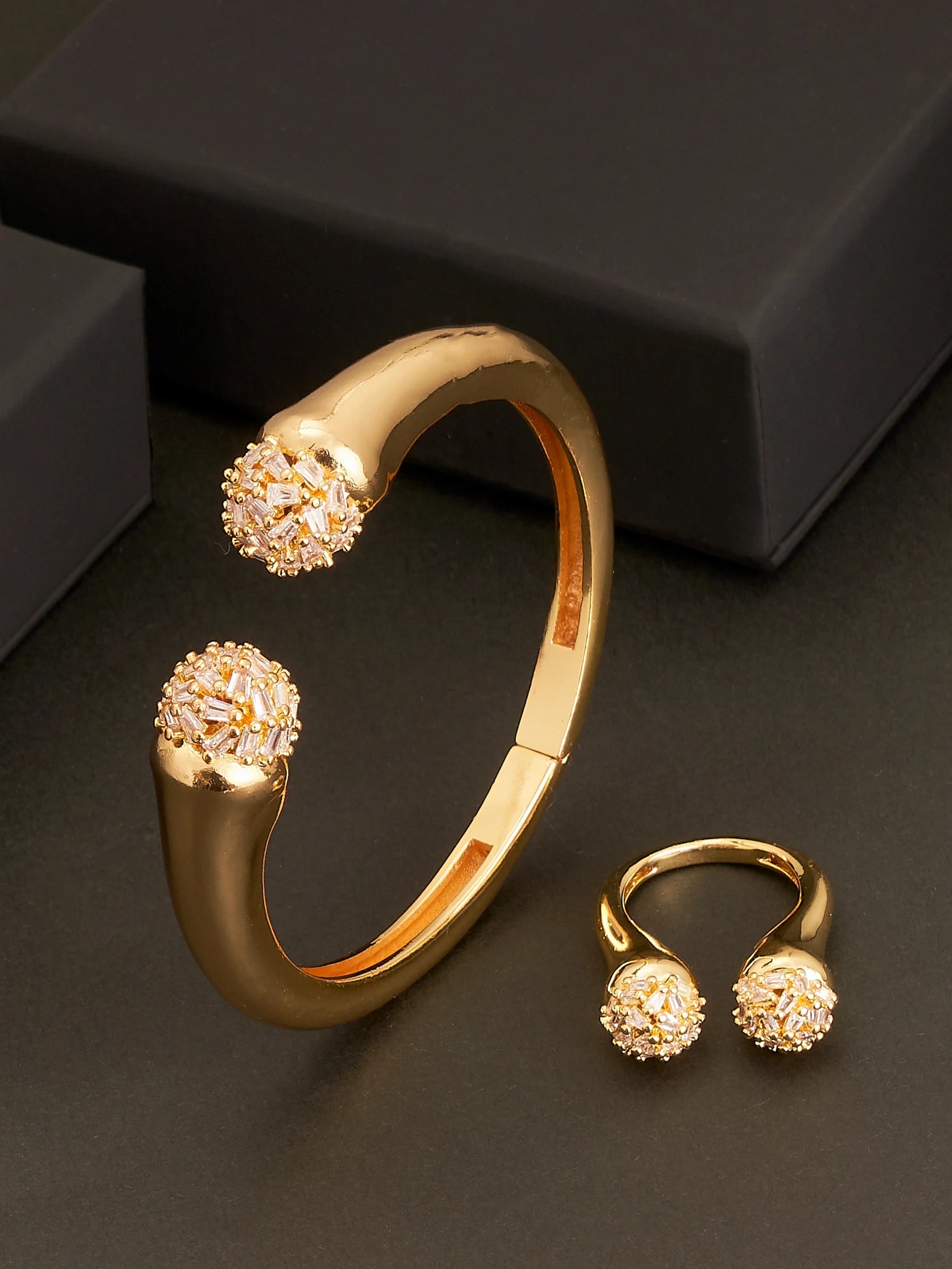 Stylish African and Middle Eastern Handcrafted Bracelet and Ring Set - Streamlined Design, Exquisite and Delicate, Demonstrating