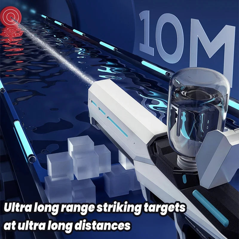 Summer Electric Water Gun for Adults & Kids High Pressure Garden Automatic Pulse Splashing Toy Viral IPX7 Water Blaster