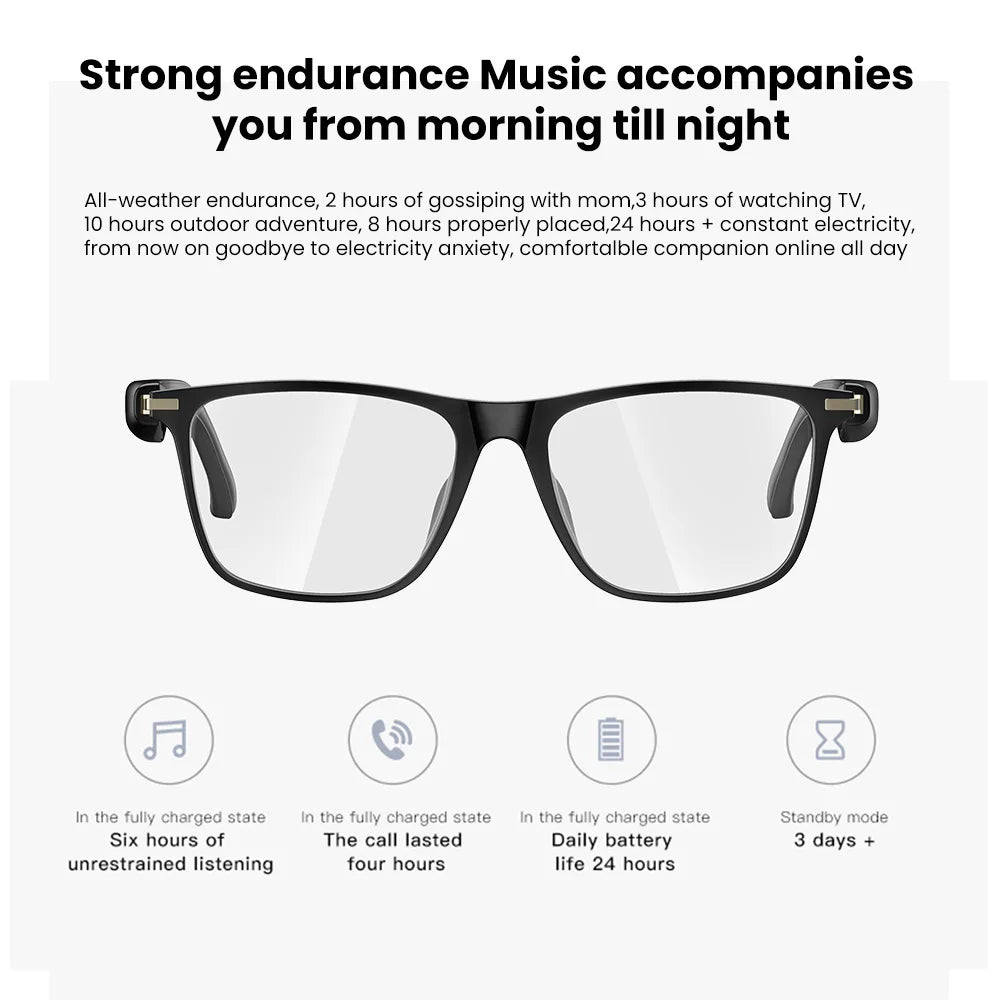 2025 New Smart Glasses M01 Bluetooth Sunglasses Black Technology Blue Light Filtering Polarized Lenses Life Waterproof For Men