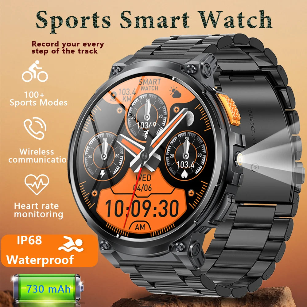 2025 Smart Watch1.85 inches,730mAh large battery,heart rate monitoring,Bluetooth call function,IP68 waterproof,suitable for gift