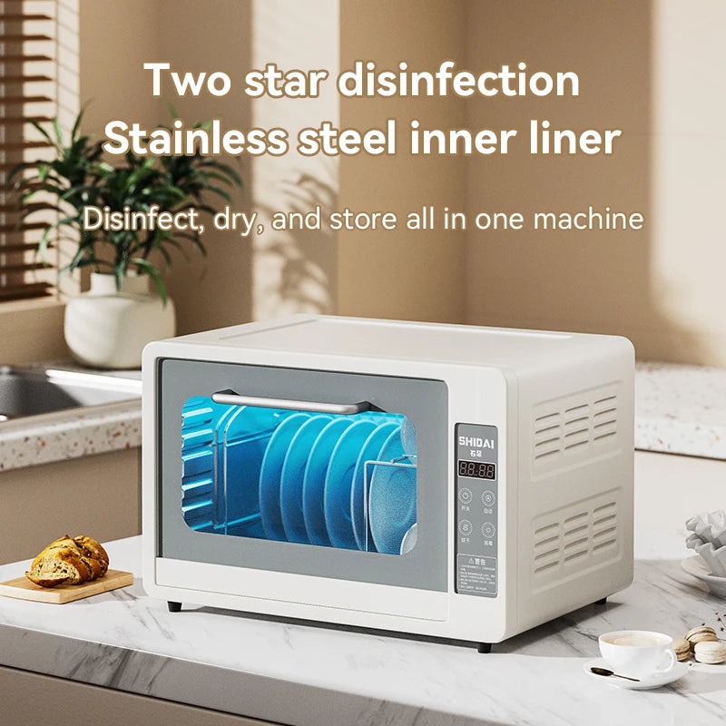 Desktop Dish Dryer Machine Kitchen Tableware Household Dish Rack With Cover Portable Dishes Disinfection Cabinet