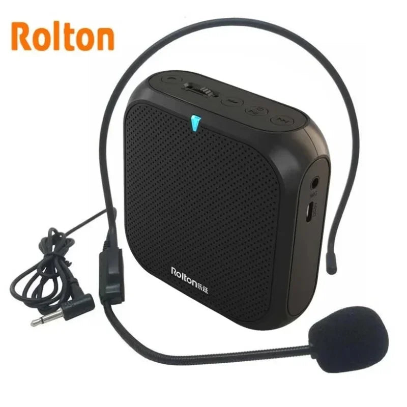 Rolton Headworn Microphone Loudspeaker Voice Amplifier Recorder Mic Speaker Audio Mini Wired Mikrofon Mike Sound Kit