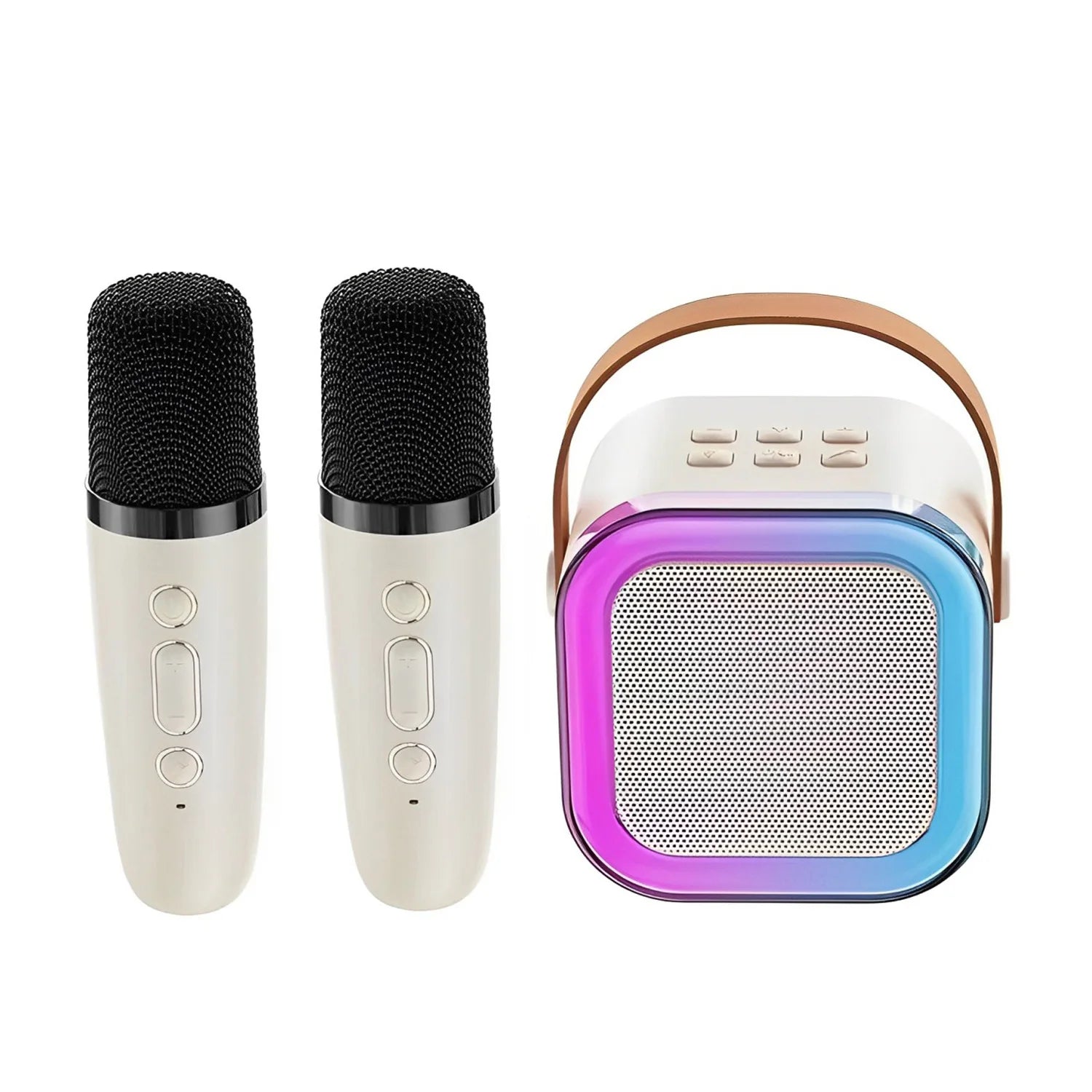 Wireless Karaoke Speaker Bluetooth5.3 Microphone K12 Home KTV Karaoke Machine RGB Light Portable Mini Bluetooth Speaker