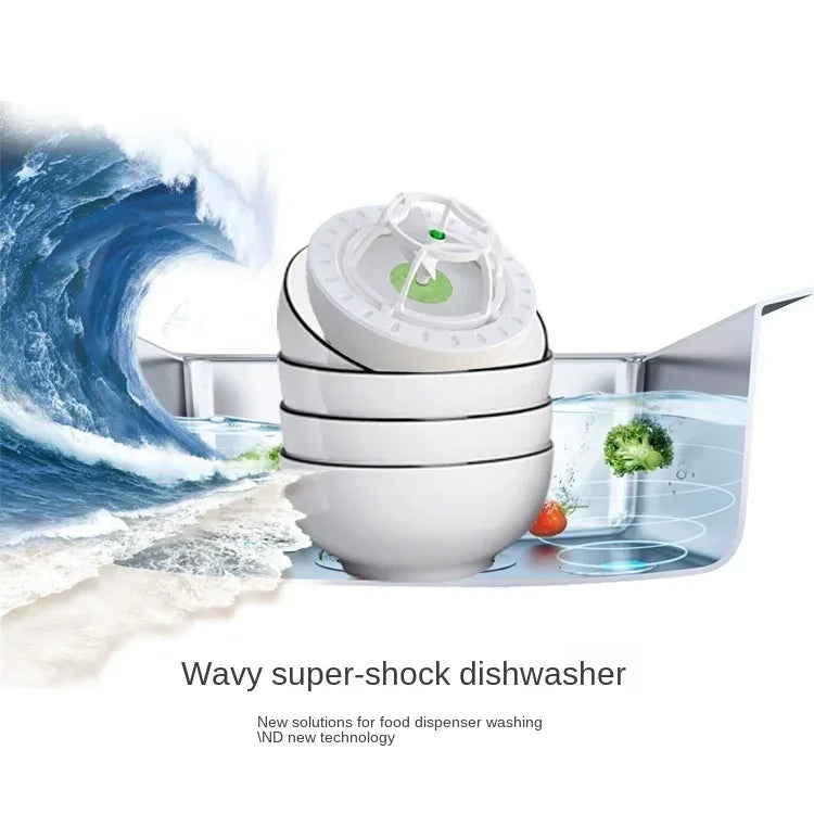 Mini Dishwasher Ultrasonic Oxo Dish Washer Fruit Vegetable USB Portable Fast Mini Wash Machine Household Sink Small Dishwasher