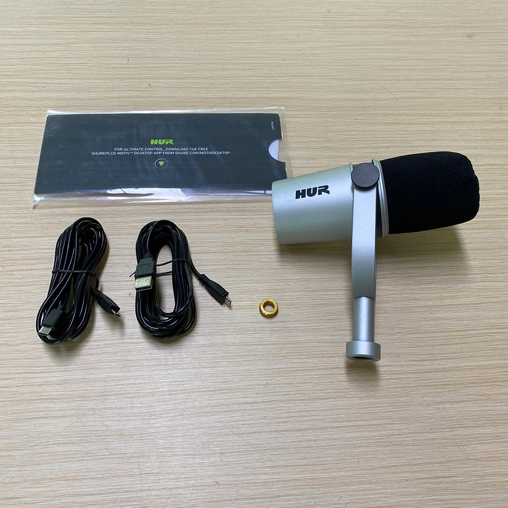 MV7 mv7+ Dynamic Podcast Microphone Smartphone Computer Live Wired Mic for Podcasting Recording Live Streaming Gaming,silvery