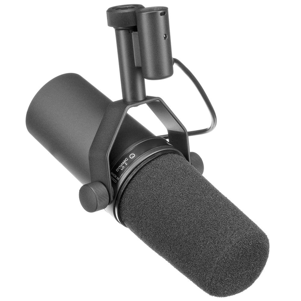 SM7B Professional Dynamic Vocal Microphone Cardioid Pattern Black Metal Podcast Studio Set for Studio Recording and Podcasting