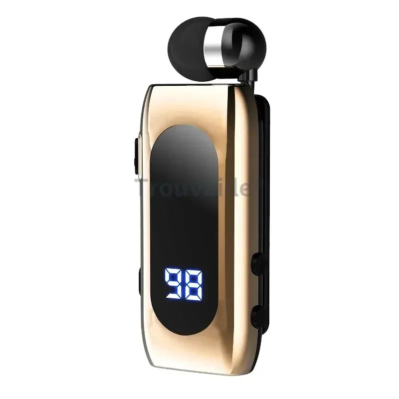 K55 Lavalier Wireless Earphone Bluetooth 5.0 Earphone In Lotus Bussiness Headphone Headset Fast Charge Vibration Power Display