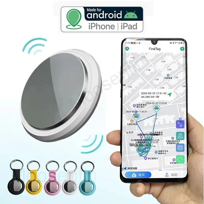 Smart Bluetooth Airtag GPS tracker is suitable for Android and iOS air tag tracker mini locator pet key searcher.