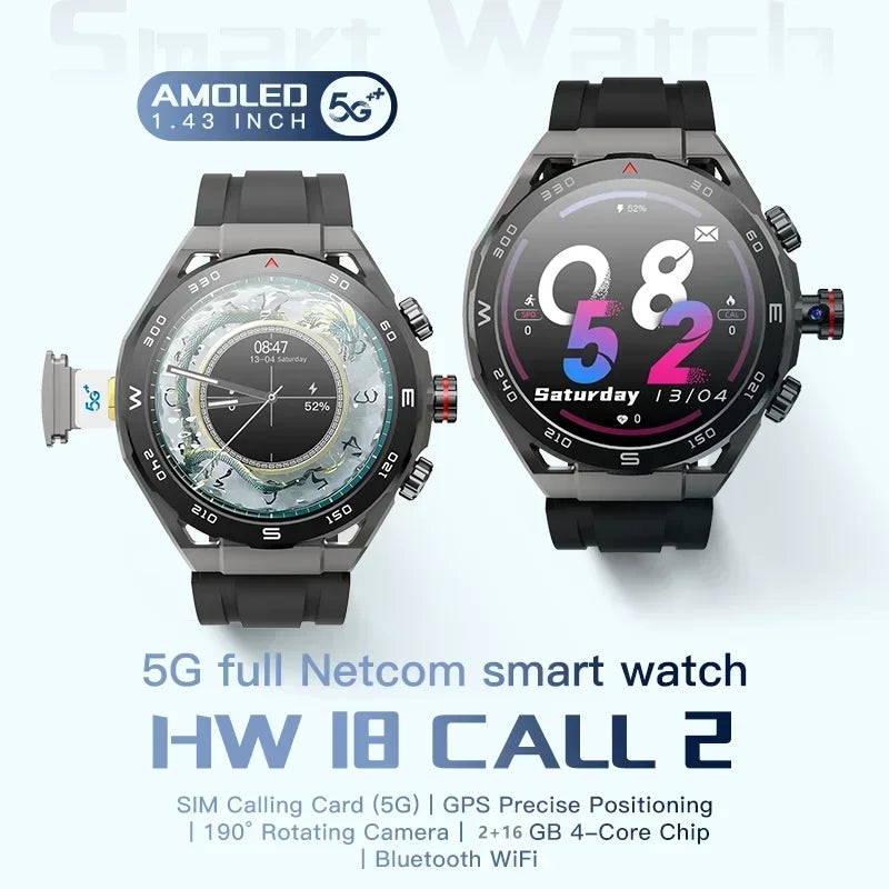2025 New smartwatch VP900 WiFi GPS Navigation AMOLED HD Screen Fitness 4G SIM Card Camera Video Call Waterproof smart watch men